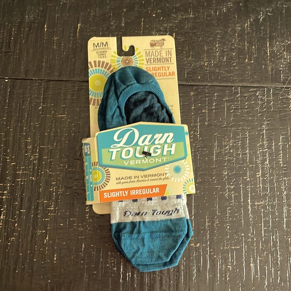 Darn Tough Women’s Socks Size 7.5-9.5 Green Grey Navy No-Show NIP